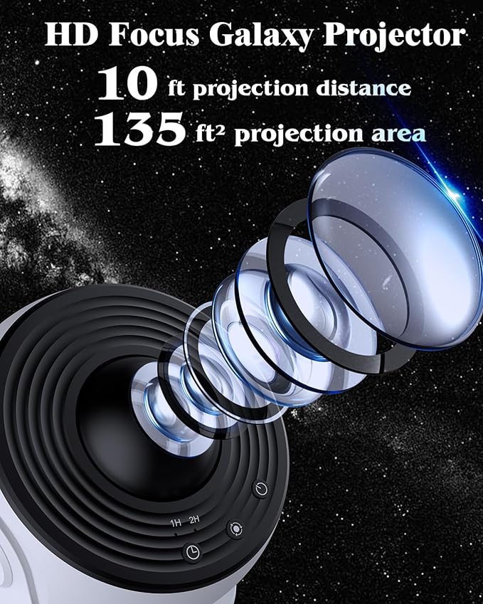 Planetarium Projector for Bedroom,13 in 1 Star Projector Galaxy Light,Ceiling Night Light Milky Way Mood Lighting with 360° Rotating with Timer,LED Space Galaxy Lamp Bedroom Room Decor for Adults Kids