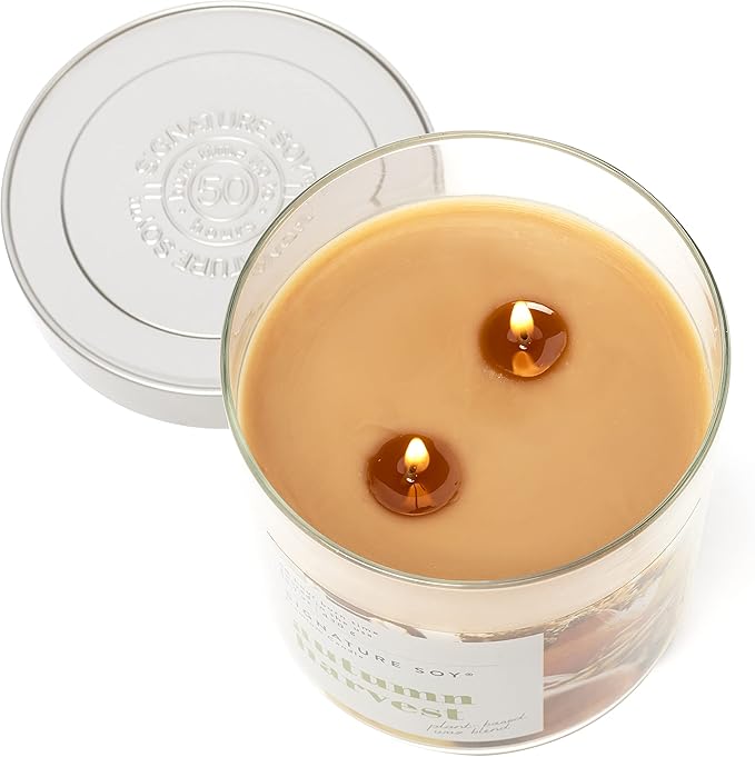 Signature Soy Lidded Autumn Harvest Scented Candle, Large Jar