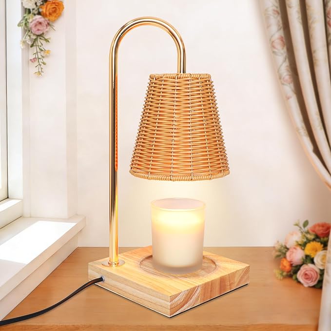 Crystal Club Candle Warmer Lamp with Timer & Dimmer, Modern Farmhouse Wax Melt Warmer for Jar Candles, Candle Lamp Warmer for Home Decor, Birthday Gifts for Women Mom