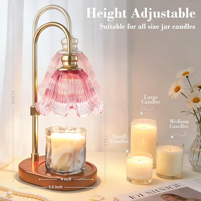 Banbanda Candle Warmer Lamp with Timer: Mothers Day Gifts,Birthday Gifts for Women, House Warming Gifts New Home Decor – Height Adjustable Candle Lamp