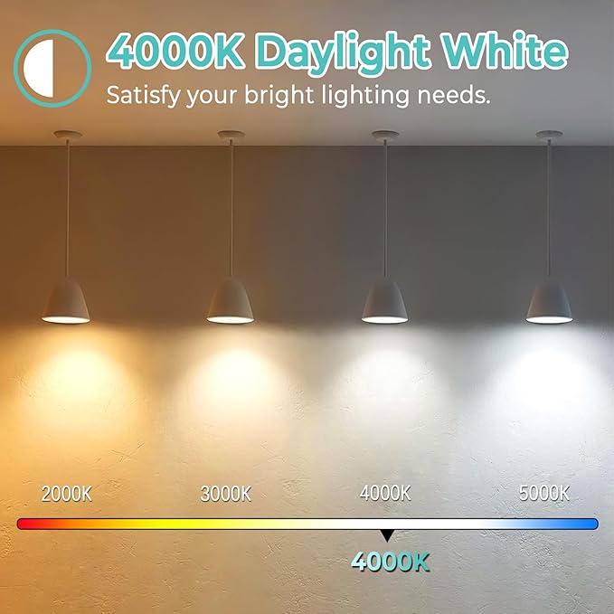 Brightever Vintage LED Edison Bulbs 60 Watt Equivalent, 6W ST58 Super Bright 4000K Neutral Daylight White, Clear Glass Style 700Lumens Antique LED Filament Bulbs, E26 Base, Non-dimmable, 4 Packs
