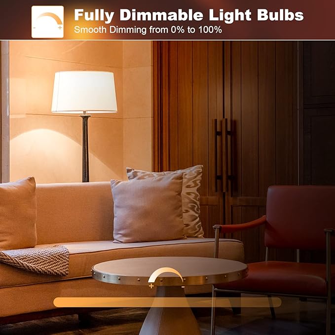 BLINGCOLOR A19 Vintage LED Edison Light Bulbs 40 Watt, 4-Pack Dimmable A19 4W 2200K Amber Warm Light Bulbs, E26 Base, 4W Equal 40 Watt Incandescent Bulbs, Decorative Antique Spiral LED Bulb, 300LM