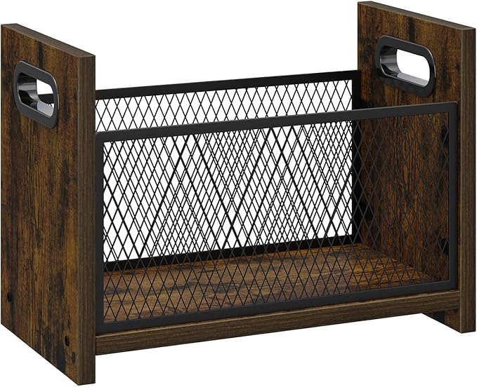 Magazine Rack, Magazine Holder for Desktop and Home Office, Magazine Rack Floor, Magazine File Holder Storage Basket for Letters, Magazines, Books, Newspapers 14.09" L x 7.5" W x 10.43" H