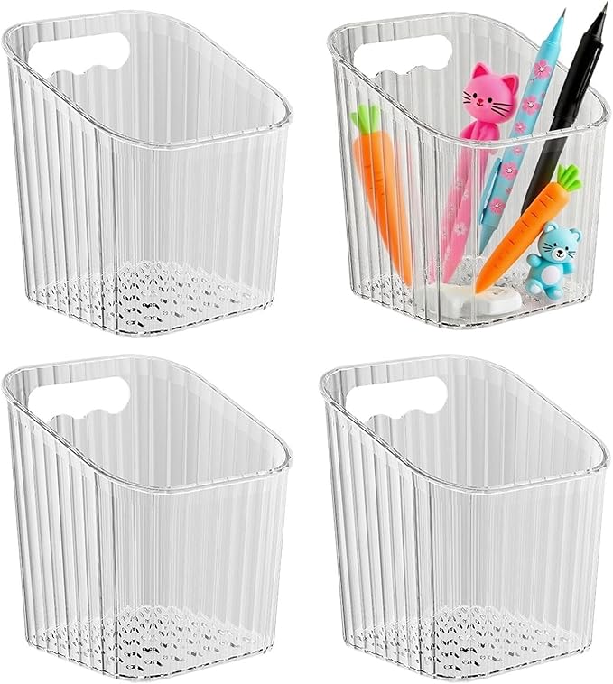 Adhesive Acrylic Shelves - Clear Wall Mounted Organizer Display Shelf | Storage Bins Containers for Bathroom Office Pantry Dorm Home Apartment RV Makeup Cabinet Garage