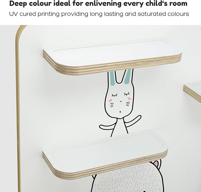 stadtecken Wooden Shelf for Music Box I Suitable for The Toniebox and Tonies I Perfect Storage in The Children's Room I for Setting up or Hanging (Friends)