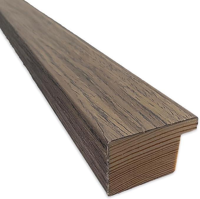 Amanti Art Brown Full Length Mirror for Door, 50x16 Woodgrain Stripe Chocolate Tall Wall Mirror Full Length, Mounted to Door or Closet Wall with no Visible Brackets, Casual Wood Frame, Bedroom Decor