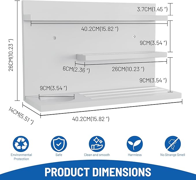PHOENANCEE for Tonies Shelf Magnetic,for Toniebox Figures Storage Display Shelf (40-48 Character),Wall Floating Shelves,Compatible Charging Station for Children Kid's Room,Pine,3 Tier(Gray White)