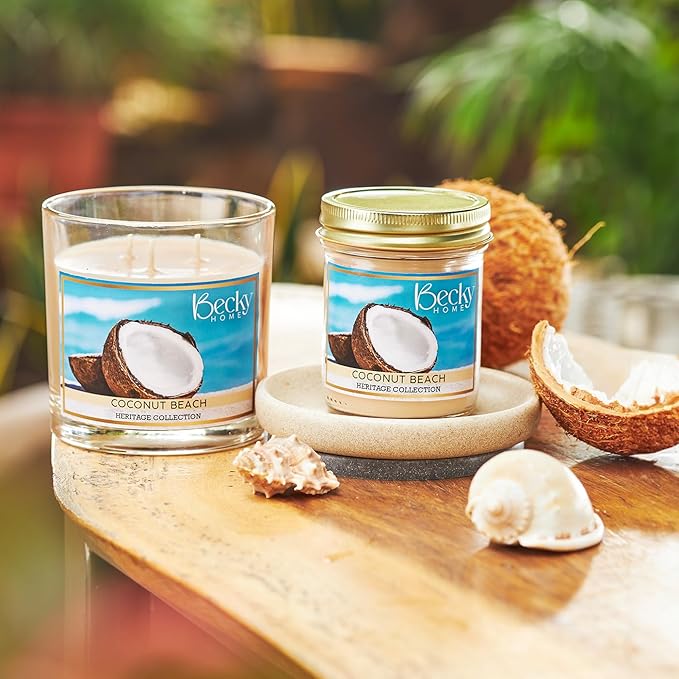 8oz Coconut Scented Candles for Home, 45 Hrs Soy Wax Candle, Aromatherapy Candle Gifts for Men and Women