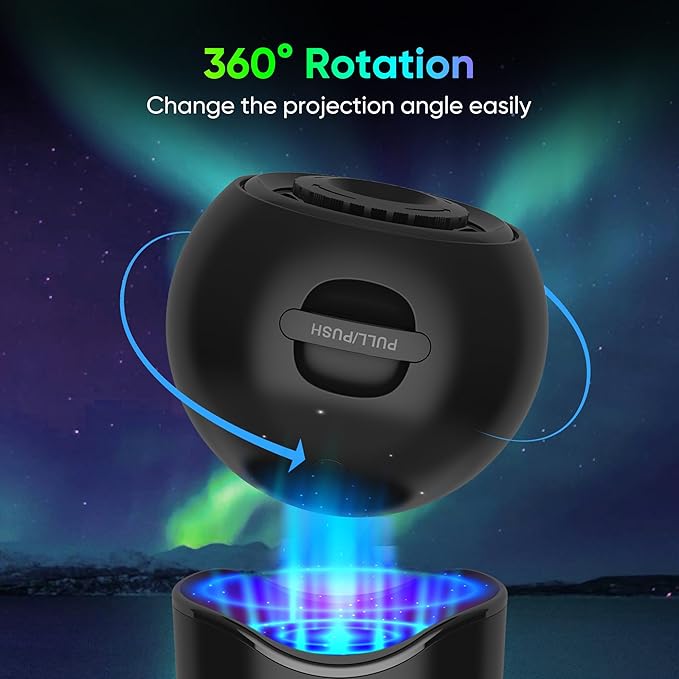 Galaxy Projector for Car,4 in 1 Portable Car Roof Star Projector,360° Rotating Galaxy Light Projector with Adjustable Knob for Car,Gifts,Room Decor