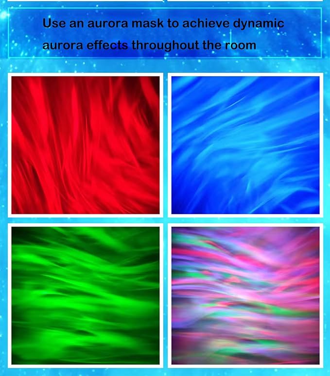 2 in 1 Northern Galaxy Light, Northern Lights and Ocean Wave Projector with Remote CoLntrol, RGB Colorful Night Light for Bedroom Home Decor Gifts (Aurora & Wave)