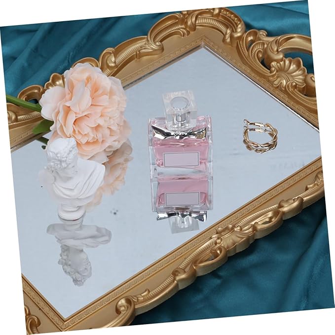 BESPORTBLE Vintage Mirror Tray Perfume Organizer for Dresser Vanity Mirror Tray Perfume Display for Makeup Table Home Décor