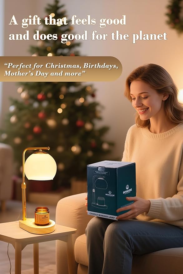 Modern Candle Warmer Lamp White Glass Minimalist Candle Warmer Lamp with Timer Adjustable Height Budget Friendly Wax Melter for Bedroom Living Room