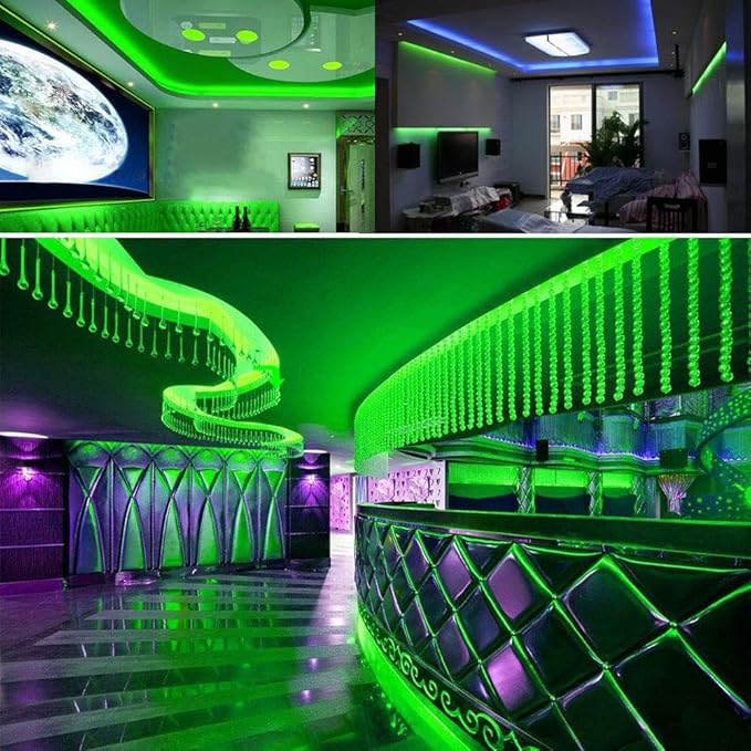 SUYOOULIN LED Strip Lights, SMD 2835 LED Strip, DC12V 1200LEDs 16.4Ft 26000LM High Density LED Light Strips Waterproof IP65, 3 Times Brightness Than SMD3528 LED Strip, Green