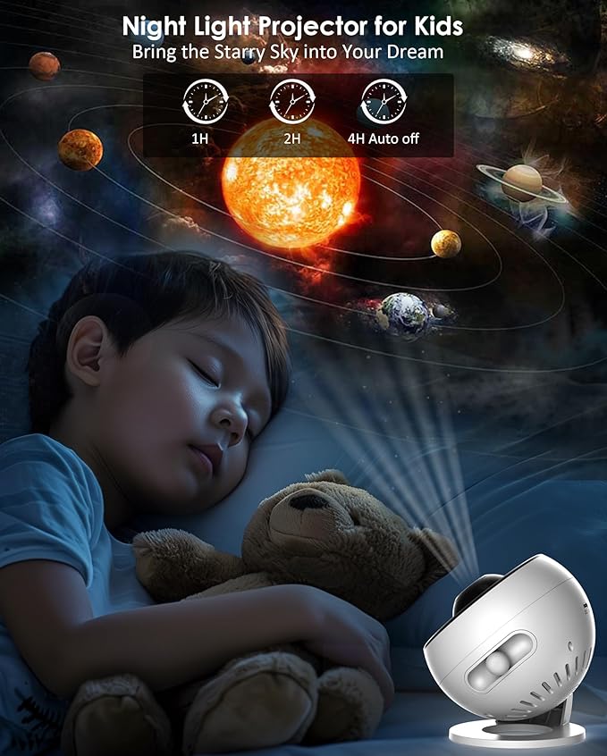 Upgraded Galaxy Star Projector for Bedroom, 13 in 1 Star Projector Galaxy Light,360° Rotating Planetarium Projector with Timer HD Constellation Ceiling Night Light for Kids Adults Room Decor Gift