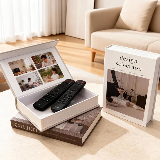 Set of 3 Decorative Books for Home Decor – Faux Designer Book Boxes with Hidden Storage for Coffee Table, Bookshelf or Aesthetic Room Decor