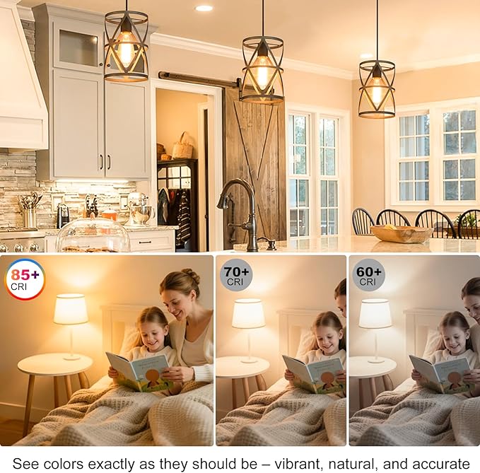 Dimmable ST58 LED Edison Bulbs 40W Equivalent, 2200K Amber Warm Light, E26 Base Vintage Light Bulbs, 4W 400LM Antique Decorative Filament Bulb for Farmhouse Pendant, Porch, Home Decor, 6 Pack