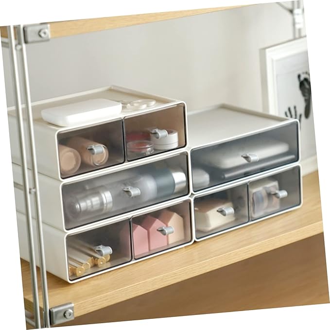 Multifunctional Drawer Jewelry Storage Box Household Makeup Organizer for Desk Sundries Cosmetics for Bedroom Bathroom and Retail Use