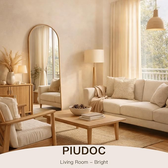 58"x19"Floor Mirror Full Length,Arched Full Length Mirror with Stand,Full Body Mirror,Hanging or Large Leaning for Bedroom Living Room Gold