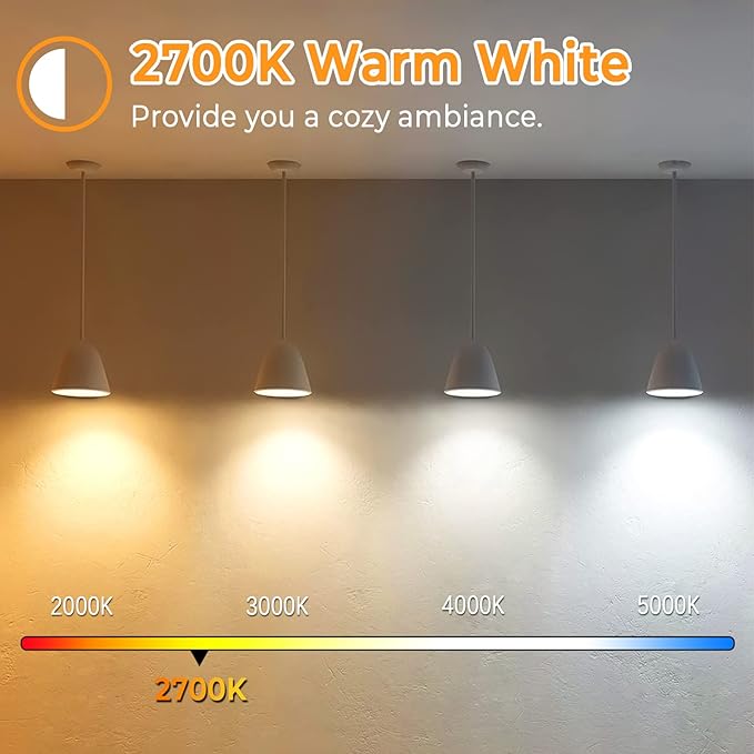 Brightever 4-Pack Vintage LED Edison Bulbs 60W Equivalent, 6W ST58 2700K Warm White Antique LED Filament Bulbs, E26 Medium Base, Clear Glass Style for Home and Commercial, Non-dimmable