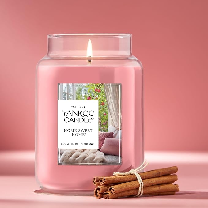 Yankee Candle Home Sweet Home Scented Candle, 22oz Large Jar, Up to 150 Hour Burn Time, Giftable (Pack of 4)