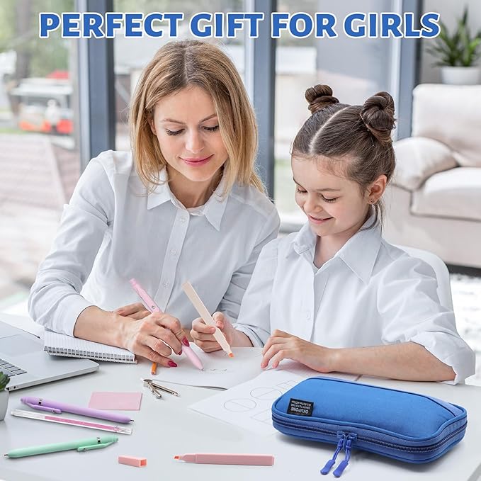 Big Capacity Pen Case Large Storage Pen Pouch Aesthetic, Office Pen Marker Case Simple Sturdy Multifunctional Bag Organizer for Man Women