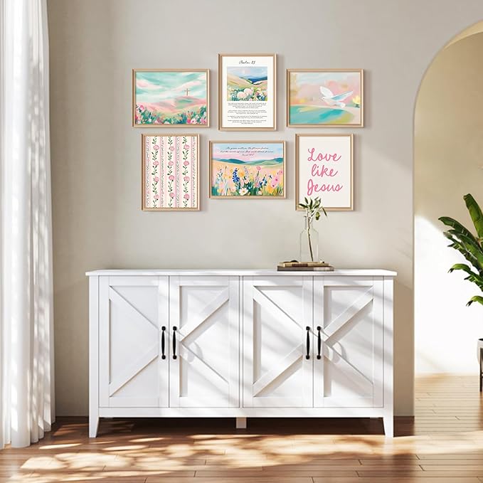 Pastel Pink Christian Wall Art Bible Verse Preppy Canvas Wall Decor Girl Trendy Christian Poster Aesthetic Floral Scripture Prints Cute Religious Pictures for Girls Room Bedroom 8x10x6 Inch Unframed