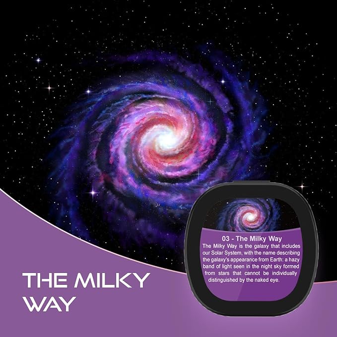 Set of 6 Replaceable Galaxy Projector Disc – for Samosvit Home Planetarium Galaxy Projector with Meteor Effect – Gift for Kids (Cosmic Nebulas 1/6) Galaxy Disc