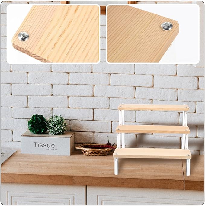 COHEALI Multi-Function Dessert Stand 3-Tier 30Cm Sturdy Display Rack for Household Makeup Holder and Desktop Jewelry Organizer with Detachable Figures Stand for Kitchen and Home Use