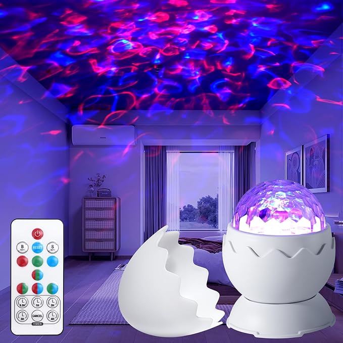 Galaxy Projector, Light Projector, Night Light Projector with Remote Control, Galaxy Light Projector, for Kids Adults, Bedroom, Home Theater, Christmas, Birthdays (White)