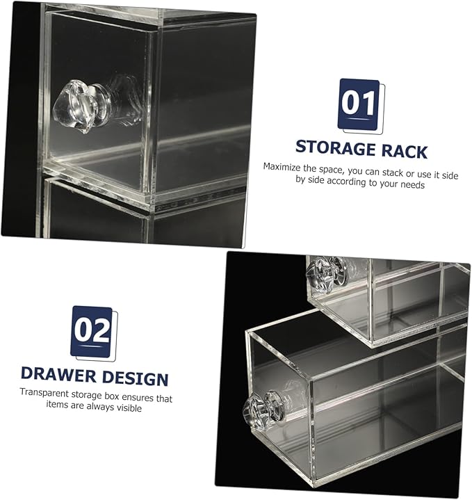 Holibanna Style Jewelry Storage Case Transparent Makeup Organizer Capacity Practical Jewelry Holder for Earrings and Accessories for Bedroom and Vanity Use