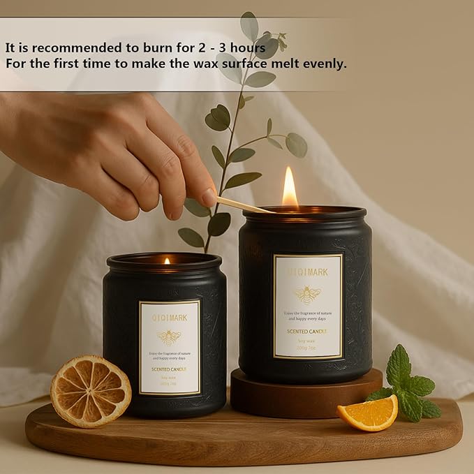 Candles for Home Scented, Christmas Gifts Candle Set for Women, Blue Volcano 7 oz 50 Hour Soy Wax Long Lasting Candles Gift for Birthday Mother's Thanksgiving Day Present