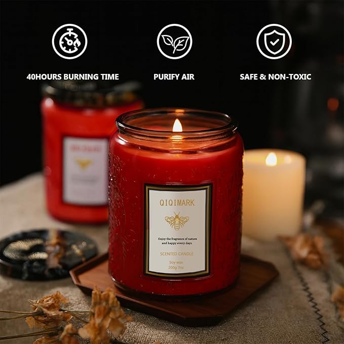 Candles Set - 6PC Scented Candles, Soy Candle, Aromatherapy Candle, Soy Wax Candle, Candle for Home, Women, Birthday, Valentine, Christmas, Anniversary Present