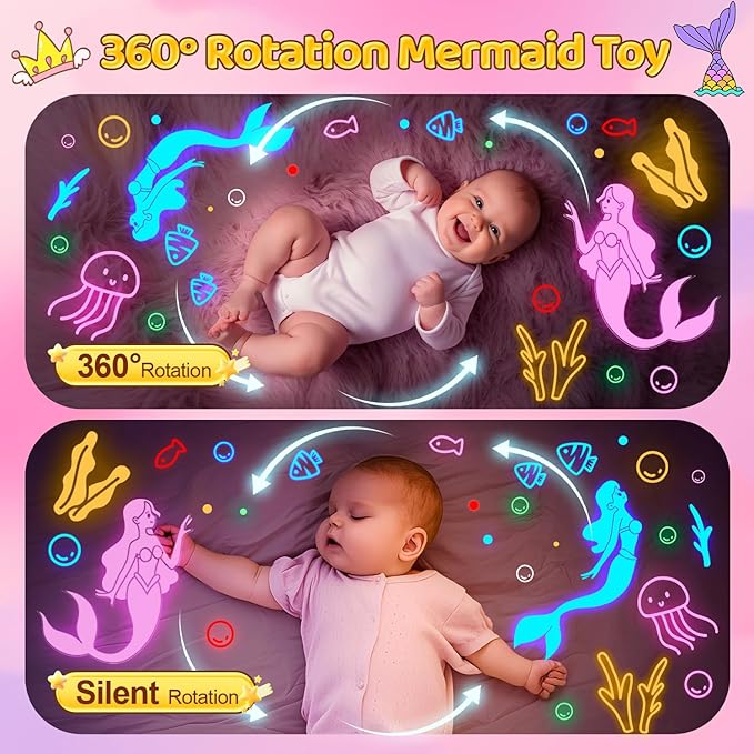 Staryou Unicorn Toys for Girls Age 4-6, [93 Modes+Remote] Toys for 3 Year Old Girl, 3 Timer+3 Brightness Unicorn Gifts for Girls 4-6, 360° Rotate Night Light Projector, 6 Year Old Birthday Gifts