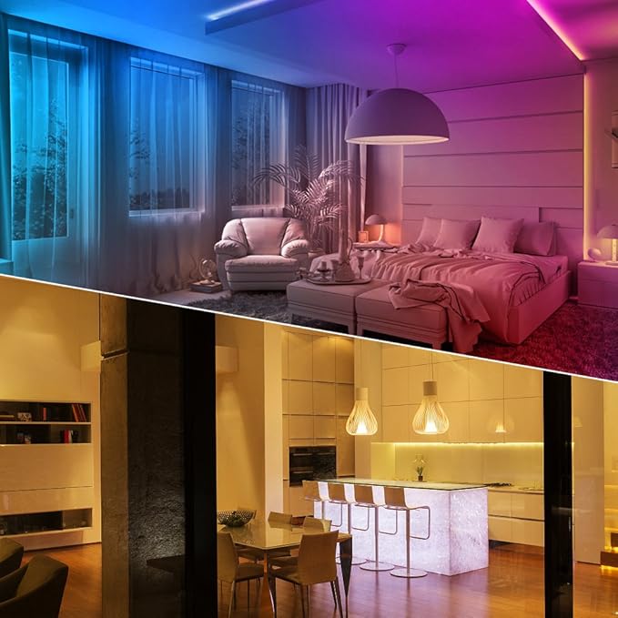 Nexlux WiFi LED Strip Lights, 16.4ft 150 LEDs Waterproof Smart Phone Controlled Light Strip LED Kit 5050 LED Lights,Working with Android and iOS System,Alexa, Google Assistant