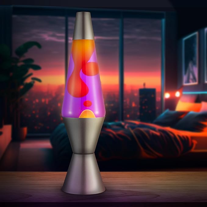 Lava® Lamp - 14.5" Purple Sunset - The Original Motion Light - Yellow Wax and Purple Liquid - Item #2635 (Amazon Exclusive),(Pack of 4)
