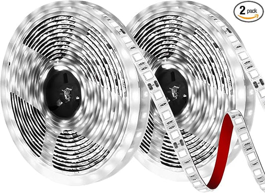 50ft Pontoon Boat Lights Marine LED Strip Lights 12V Waterproof, Interior Light Deck Light for Jon Boat, Kayak, Fishing Boats, Bass Boats (White)