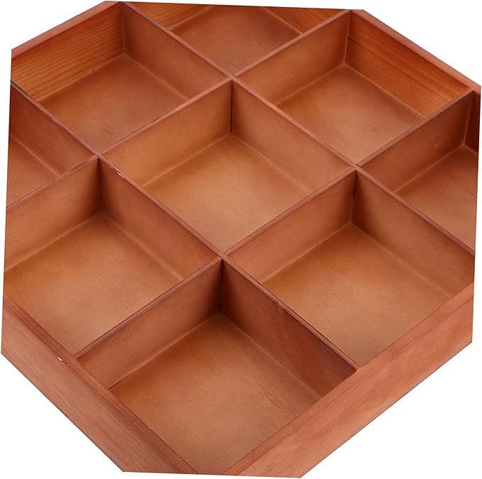 GLEAVI Wooden Organizer Box for Parts and Accessories Multi-compartment Storage for Jewelry Makeup and Office Supplies Stylish and Space-efficient Design