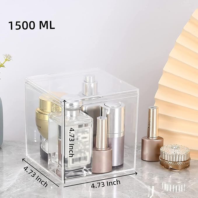 KissYou Acrylic Box Clear Box with Lids Transparent Display Square Cube Storage Box for Graduation Wedding Birthday Candy Boxes Party Decoration