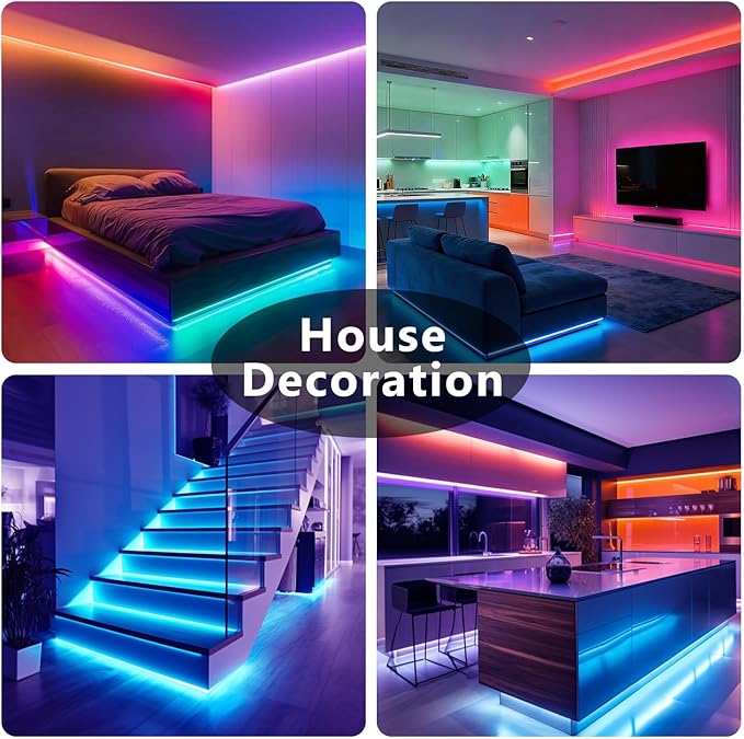 DAYBETTER Led Strip Lights 300 ft (3 Rolls of 100ft), Smart Led Light Strips with Remote and App Control, Music Sync RGB Color Changing Led Lights for Bedroom, Home, Kitchen, Party, Room Decor