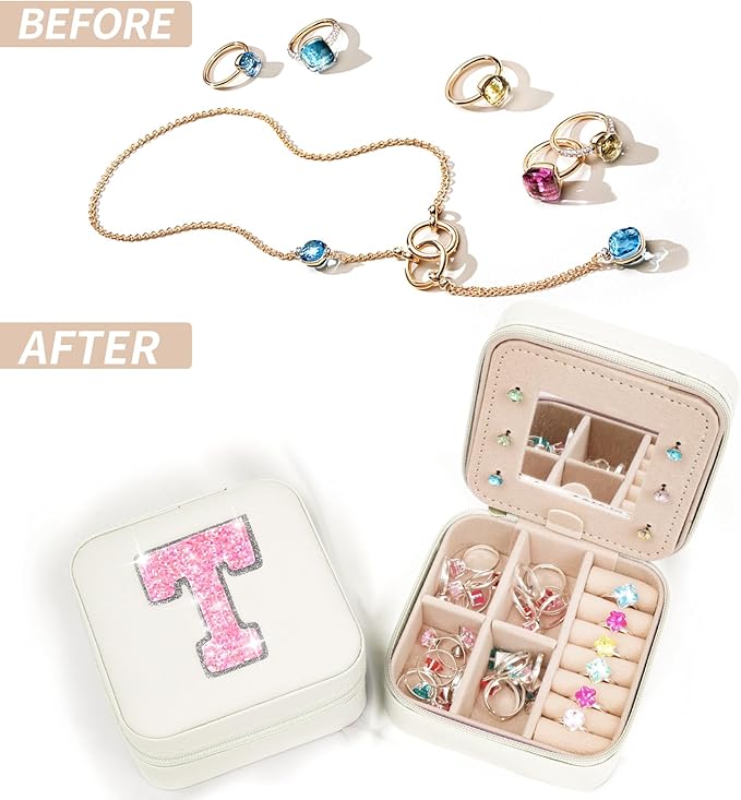 Uygafly Teacher Appreciation Gifts for Women,Teacher Gifts Ideas,Thank You Teacher Gifts from Students Birthday Gifts Teacher Retirement Gifts for Women Teachers Day Gift,Jewelry Case | Cream,T
