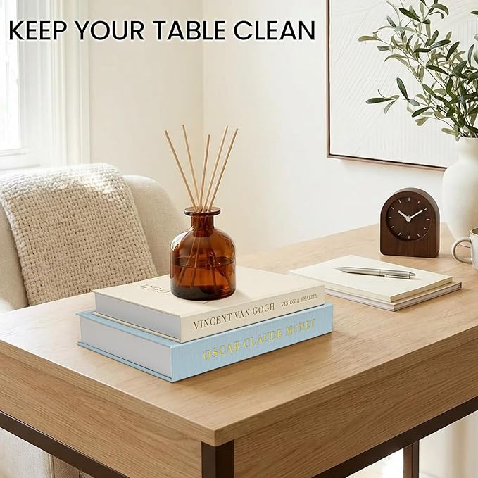 Aesthetic Decorative Books - Fake Books Storage Box for Decoration - Set of 2 Linen Coffee Table Decor - Photo Storage Keepsake Box for Room Bookshelf Decor, Blue
