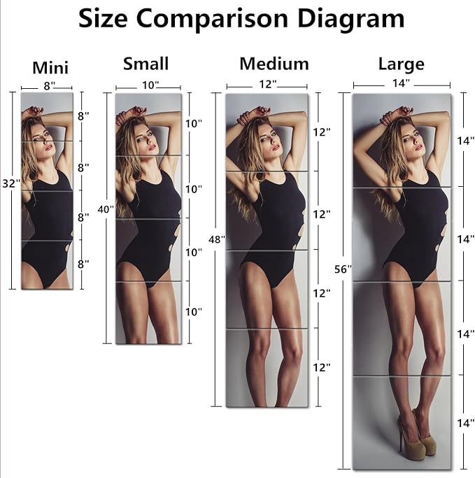 Shatterproof Full Length Mirror Tiles for Wall,Body Mirror for Kids,4Pcs 11.5"x11.5",Frameless Acrylic Plastic,Unbreakable Acrylic Non Glass Self Adhesive Wall Mounted for Home,Bathroom,Door