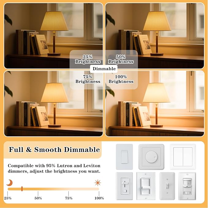 BLINGCOLOR E26 LED Vintage Edison Light Bulbs 60W Equivalent, Dimmable E26 6W LED Edison Bulb 2200K Amber Warm Light, ST58 Antique Decorative Light Bulbs for Pendant Lights Fixture, CRI90+, 4 Pack