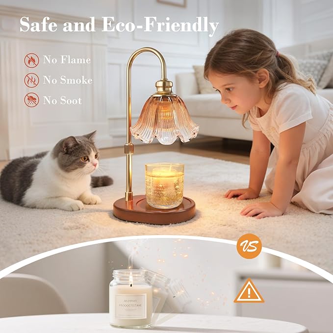 Banbanda Candle Warmer Lamp with Timer: Mothers Day Gifts,Birthday Gifts for Women, House Warming Gifts New Home Decor – Height Adjustable Candle Lamp