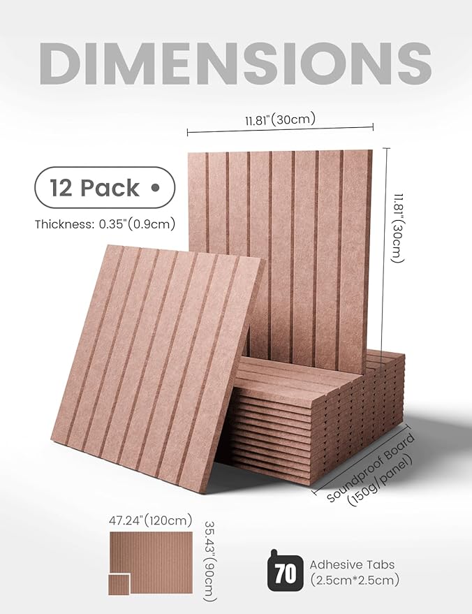 Large Felt Bulletin Board 48" x 36" Cork Board Alternative-12 Pack with 70 Safe Removable Adhesive Tabs, Felt Boards for Walls Bulletin Boards for Home Office Classroom Pin Board-Terracotta
