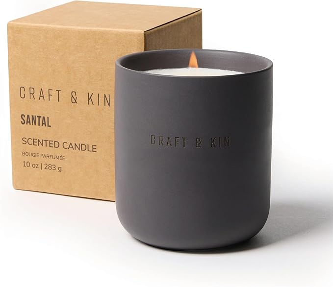 Earthenware Soy Candle in Santal Woods by Craft & Kin