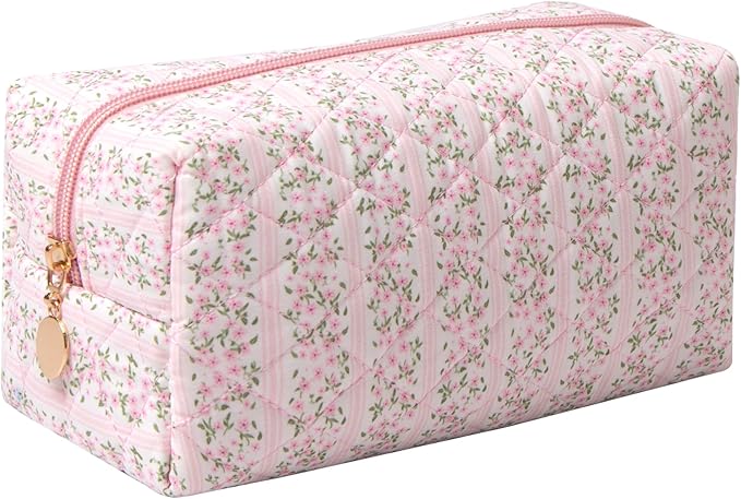Pencil Case Office College School Storage Bag Pouch Holder Box Organizer Makeup Pouch Cosmetic Bag Aesthetic Cute Pen Case for Girls Boys Kids (I)