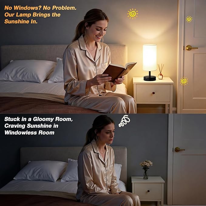 Dicoool 10000 Lux Sun Lamp with Remote, Happy Sunlight Lamp, CRI＞95 Daylight Lamp, 3 Color Temperature & Stepless Dimming, Mood Lighting for Bedroom, Bring Sunshine to Windowless Office