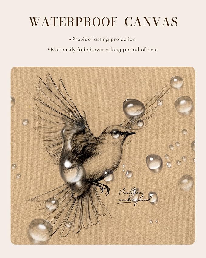 Bzstyleart Vintage Wall Art Decor, Gold Framed Wall Art Decor Vintage Birds Prints Texas State Bird Home Decor Aesthetic, Sketch Painting Picture Bird Artwork for Living Room, 12L x 16W