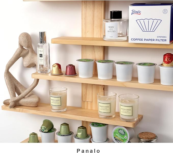 Wooden Floating Shelves for Wall, Small Wood Display Shelves Rack for Collectibles-Figures, Mini Decor, Toy, Toniebox - 16 inches Sliding Trinket Shelf with 2 Types of Installation